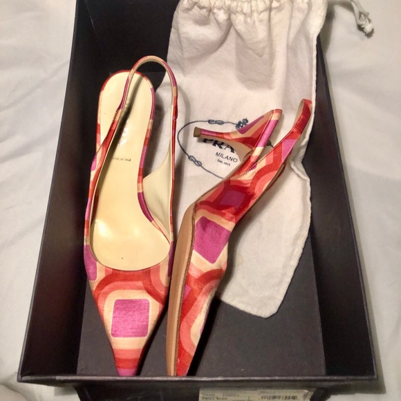 Prada Satin Slingback Kitten Heel - Picture 7 of 8